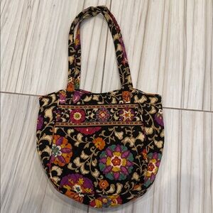 Vera Bradley Black Floral Tote